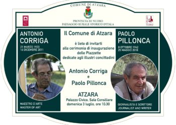 Atzara dedica due piazze ad Antonio Corriga e Paolo Pillonca