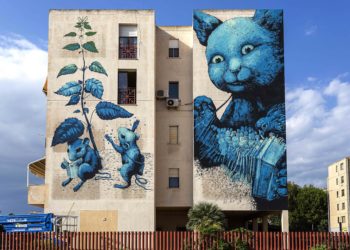 Il nuovo murale di Ericailcane a Cagliari, nel quartiere Sant’Elia, la presentazione venerdì 15 luglio