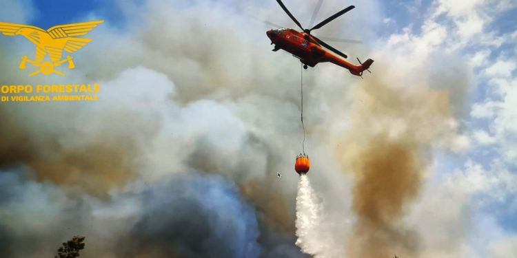 20 incendi oggi in Sardegna. A San Teodoro, Ottana, Sassari, Nule, Torpè, Berchidda, Villagrande Strisaili, Gergei e Tortolì impegnati anche mezzi aerei