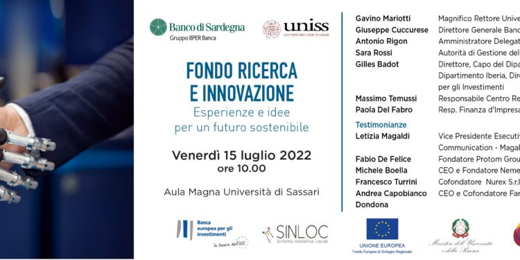 Venerdì, a Sassari, si terrà il convegno “Fondo, ricerca e innovazione”, Esperienze e idee per un futuro sostenibile