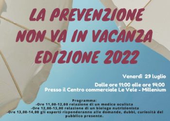 Al via il 25 luglio la campagna “La prevenzione non va in vacanza, proteggi la tua vista”