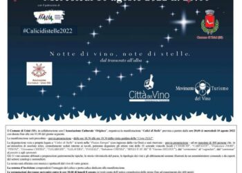Mercoledì 10 agosto, ad Usini, si terrà l’evento “Calici di stelle”