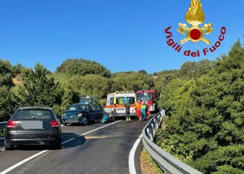 Luogosanto: incidente stradale sulla statale 133, sul posto i vigili del fuoco di Tempio Pausania