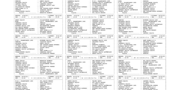 Ecco il calendario del campionato di Eccellenza regionale 2022/2023: al via il 28 agosto 2022, si concluderà il 16 aprile 2023