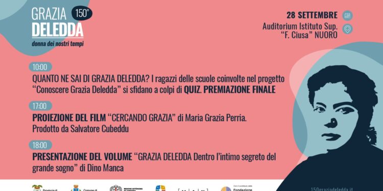 Il 28 settembre, a Nuoro, una giornata dedicata a Grazia Deledda, premio Nobel per la Letteratura