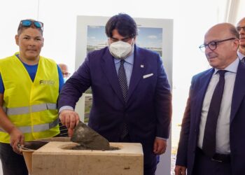 Il presidente della Regione ha inaugurato l’avvio dei lavori del nuovo presidio ospedaliero di San Gavino Monreale