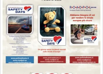 Il 26 settembre, al Centro Commerciale “Le Vele” di Quartucciu, la Polizia di Stato promuoverà la campagna Roadpol “SAFETY DAYS”