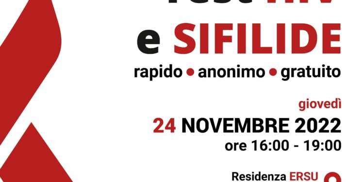 Usa la TESTa: giovedì 24 all’ERSU campagna di prevenzione contro HIV e Sifilide