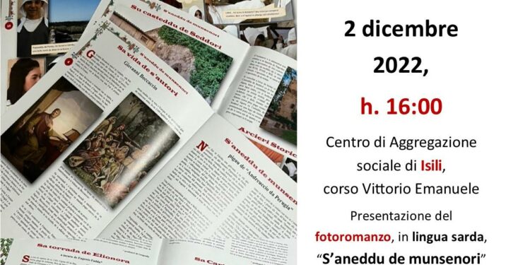 Venerdì 2 dicembre, presso il Centro di Aggregazione sociale di Isili, verrà presentato il fotoromanzo in lingua sarda, “S’aneddu de munsenori”