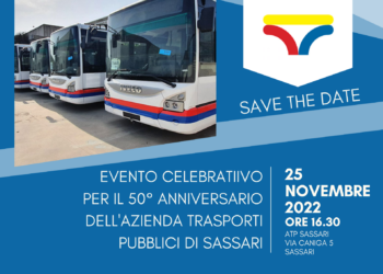 Venerdì 25 novembre si terrà l’evento celebrativo per il 50° anniversario dall’istituzione dell’Azienda Trasporti Pubblici di Sassari