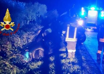 Vigili del fuoco in azione sulla Paulilatino-Santu Lussurgiu