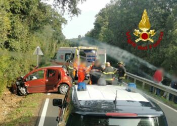 Incidente stradale tra Bassacutena e Luogosanto, sul posto i vigili del fuoco