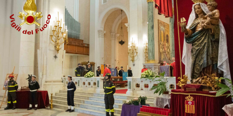 Stamane mons. Giuseppe Baturi ha celebrato la messa solenne di Santa Barbara nella Basilica di Bonaria