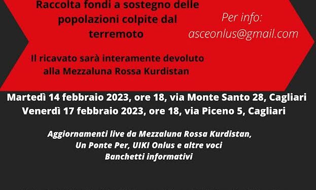 L’Asce promuove una serie di iniziative per la raccolta di fondi a sostegno delle popolazioni colpite dal sisma nell’area di confine tra Turchia e Siria