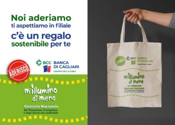 Anche Banca di Cagliari aderisce domani, 16 febbraio, a “Mi Illumino di meno”