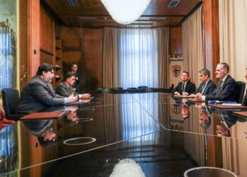 Il presidente della Regione, Christian Solinas, ha incontrato l’ambasciatore di Francia in Italia, Christian Masset