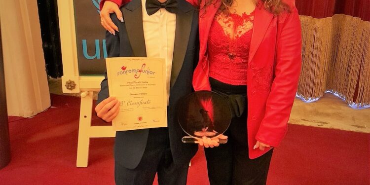 Sassari: Mario Donato Vinci s’è classificato al terzo posto a Sanremo Junior 2023