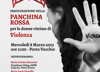 Stintino: una panchina rossa in memoria di tutte le donne vittime della violenza di genere
