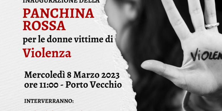Stintino: una panchina rossa in memoria di tutte le donne vittime della violenza di genere