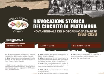Il Novantennale del “Circuito di Platamona” fa tappa a Sennori con auto e moto d’epoca