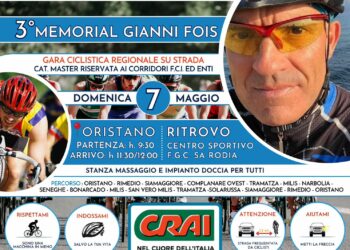 E’ in programma domenica 7 maggio il 3° Memorial Gianni Fois Trofeo Sicurezza, organizzato dal GS Amatori Oristano di Carlo Spanu