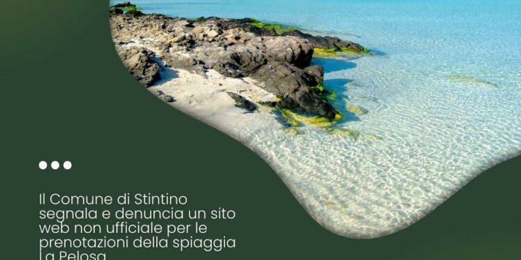 Sito non ufficiale per le prenotazioni alla spiaggia La Pelosa, la denuncia del comune di Stintino