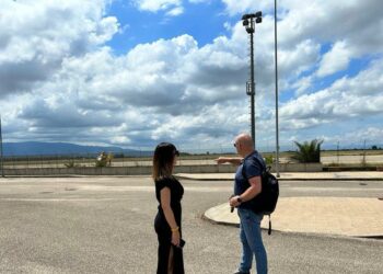 Sopralluogo dell’assessore regionale dell’Industria, Anita Pili, all’aeroporto di Oristano