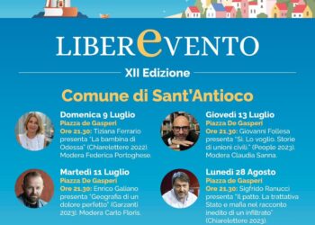 LiberEvento, il Festival Culturale a Sant’Antioco: quattro date in Piazza De Gasperi
