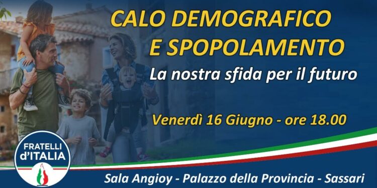 “Calo demografico e spopolamento”: a Sassari un convegno organizzato da FdI Audax