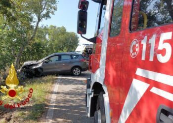 Incidente stradale sulla statale 388, sul posto i vigili del fuoco