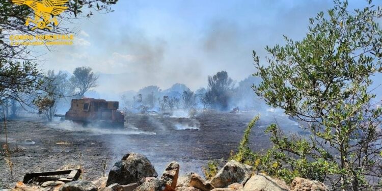 Oggi 2 degli 11 incendi sviluppatisi sul territorio regionale hanno richiesto l’intervento dei mezzi aerei del Corpo forestale