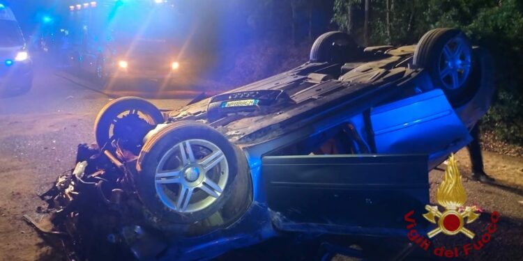 Castiadas: incidente stradale sulla Provinciale 18, 4 feriti