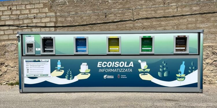 Rifiuti, il comune di Sennori ha installato un’Ecoisola informatizzata operativa 24 ore su 24