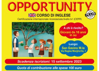 La Caritas diocesana di Ales-Terralba organizza una nuova iniziativa pensata per i giovani: il corso di inglese “Opportunity plus”