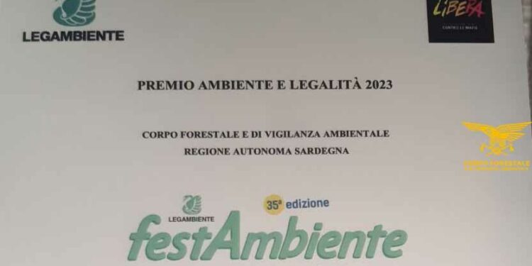 E’ stato assegnato al Corpo forestale della Regione Sardegna il Premio Ambiente e legalità 2023