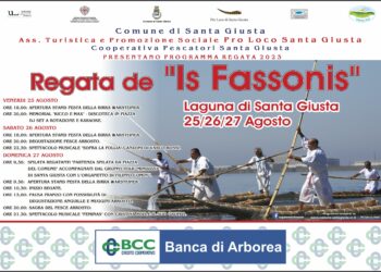Il 27 agosto, a Santa Giusta, si terrà la 41ª Regata de Is Fassonis
