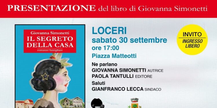 A Loceri il libro “Il segreto della casa” di Giovanna Simonetti