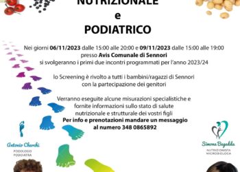 Screening nutrizionale e podiatrico per gli studenti di Sennori