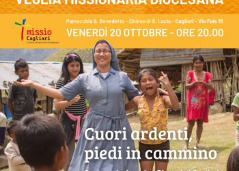 Questa sera, alle ore 20.00, presso la parrocchia San Benedetto (Chiesa di Santa Lucia, Cagliari via Fais 19), si terrà la veglia missionaria diocesana