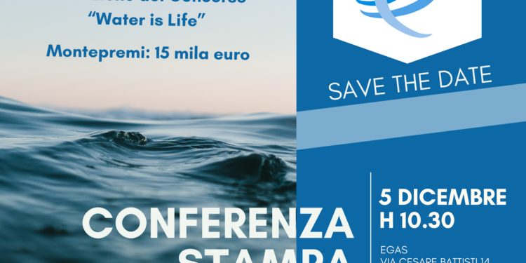 Martedì 5 dicembre Egas presenterà il 1° concorso creativo “Water is Life” rivolto alle classi del triennio delle scuole secondarie di secondo grado della Sardegna