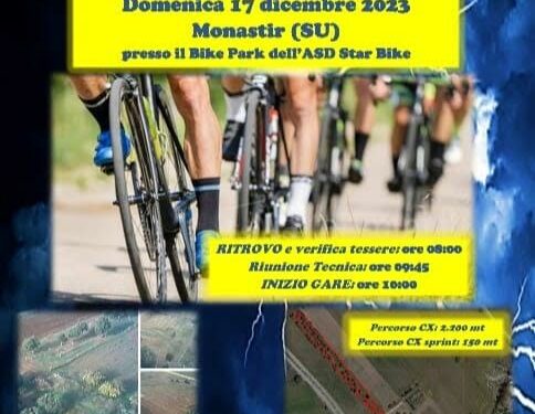 A Monastir domenica 17 dicembre l’ottavo appuntamento stagionale di ciclocross con il 1° Trofeo Star Bike