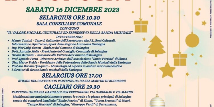 Un week end ricco di eventi per il progetto “Wind orchestra in concert” il 16 e 17 dicembre a Selargius e Cagliari