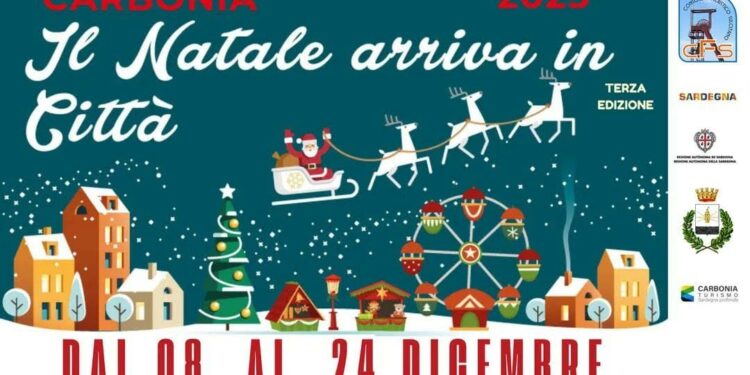 “Il Natale arriva in città”: a Carbonia tanti eventi dall’8 al 24 dicembre 2023