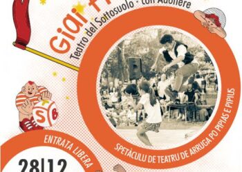 Giovedì 28 dicembre, alle ore 17.00, Spaciada sa Bregùngia e Su Tzìrculu organizzano lo spettacolo di teatro di strada, in sardo, Giai fiat ora