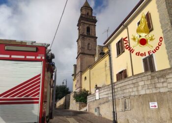 Ortueri: principio di incendio nella sacrestia della chiesa di San Nicola, sul posto i vigili del fuoco