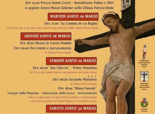 Bulzi si prepara per la Settimana Santa: ecco gli appuntamenti