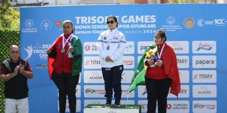 L’atleta della Sa.Spo. di Cagliari Chiara Statzu ha conquistato quattro ori mondiali ai Suds Trisome Games 2024, in Turchia