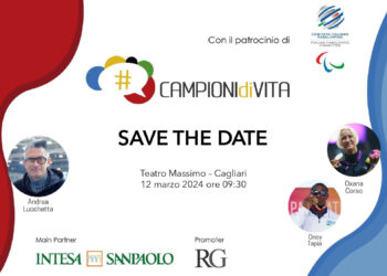 Quinta ed ultima tappa di #CAMPIONIdiVITA, l’evento dedicato agli studenti delle scuole superiori, a Cagliari, martedì 12 marzo, con Andrea Lucchetta, Oney Tapia e Oxana Corso
