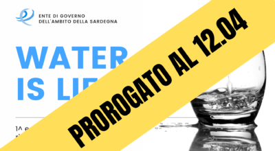 E’ stata prorogata al 12 aprile 2024 la scadenza del concorso per le scuole “Water is life”