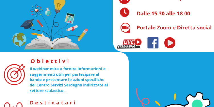Il bando “Scuola bene comune” della Fondazione di Sardegna, sarà al centro del webinar informativo organizzato dal Centro servizi per il volontariato – Csv Sardegna